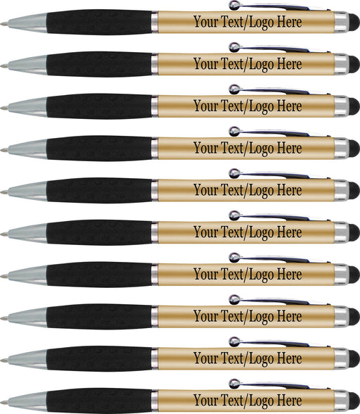 Personalized Pens With your Custom Logo or Text,for Businesses, Parties, and Events, 2 in 1 Ballpoint Pen & Capacitive Stylus Compatible with Touchscreen Devices, Choice of colors, 300 Pack