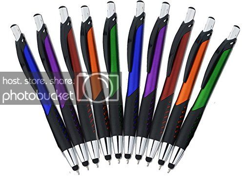 Stylus & Ballpoint Ink Pens-Metallic Barrel