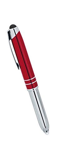 Tri-Function Capacitive Stylus Styli Flashlight Ballpoint Pen for Touchscreen, iPhone, Tablets (Blue)
