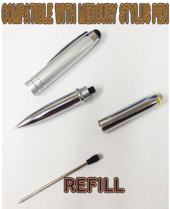 Stylus pen black"ink refills" for the SyPen 3 In 1 Multi-Function Capacitive Stylus Ball Point Metal Pen With LED Flashlight/Pen light (6-Pack)