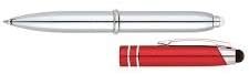Tri-Function Capacitive Stylus Styli Flashlight Ballpoint Pen for Touchscreen, iPhone, Tablets (Blue)