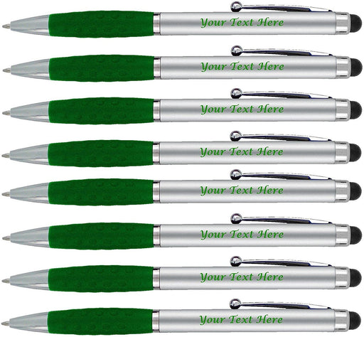 Personalized Pens With your Custom Logo or Text,for Businesses, Parties, and Events, 2 in 1 Ballpoint Pen & Capacitive Stylus Compatible with Touchscreen Devices, Choice of colors, 200 Pack