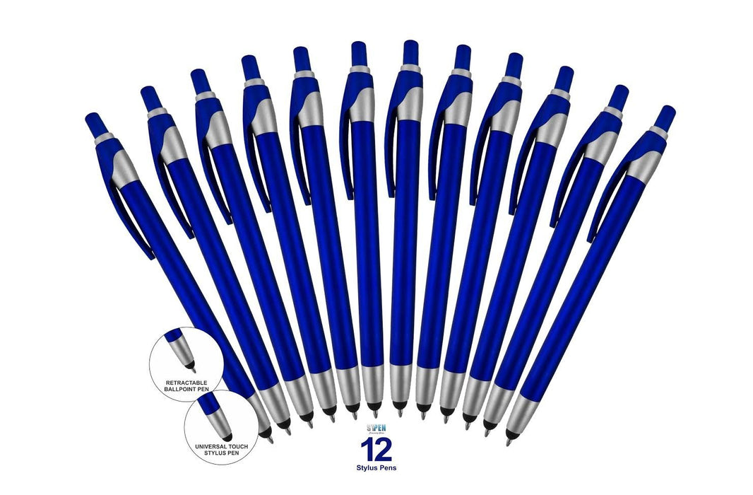 Stylus with Ballpoint Pens for iPad Mini, iPad 2/3, New iPad, iPhone 5 4S 4 3GS, iPod Touch, Motorola Xoom, Xyboard, Droid, Samsung Galaxy Asus, And All Touchscreen Devices. Choose amount of Pens and Color