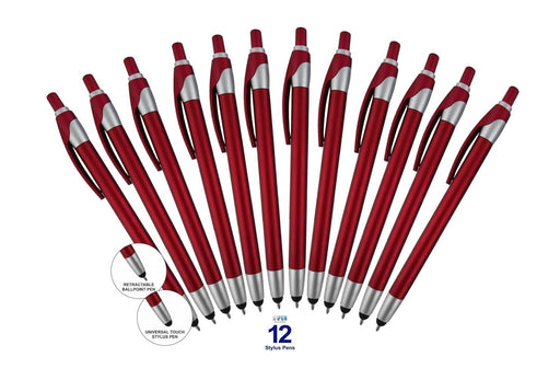 Stylus with Ballpoint Pens for iPad Mini, iPad 2/3, New iPad, iPhone 5 4S 4 3GS, iPod Touch, Motorola Xoom, Xyboard, Droid, Samsung Galaxy Asus, And All Touchscreen Devices. Choose amount of Pens and Color