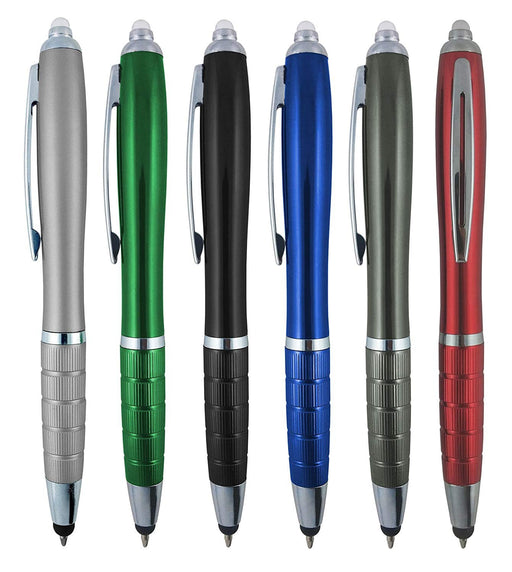 Blue Or Black Ink Refills Designed for The SyPen Stylus Pen- 3 in 1 Multi-Function Capacitive Stylus Ball Point Metal Pen with LED Flashlight/Pen Light: SKU Rio-Assorted-12 Pack