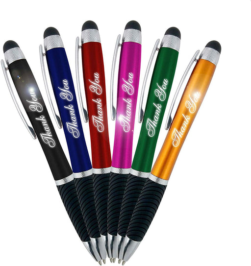 Customized Pen Free Laser Engraving - 3 In Ballpoint Pen, Stylus and Light Up Personalized Area - Custom Name, Logo or Gift Message - Velvet Gift Pouch - By Sypen