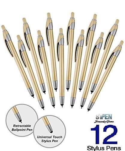Stylus with Ballpoint Pens for iPad Mini, iPad 2/3, New iPad, iPhone 5 4S 4 3GS, iPod Touch, Motorola Xoom, Xyboard, Droid, Samsung Galaxy Asus, And All Touchscreen Devices. Choose amount of Pens and Color