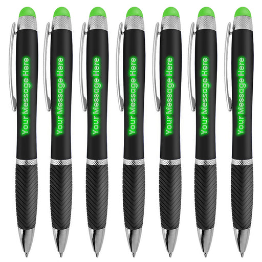 Personalized Pens-80 Pack Bulk-Free Laser Engraving - 3 In Ballpoint Pen, Stylus and Light Up Personalized Area - Custom Name, Logo or Gift Message, Assorted - By Sypen…