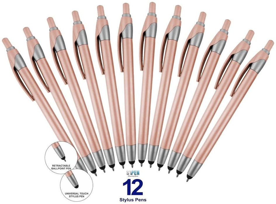 Stylus with Ballpoint Pens for iPad Mini, iPad 2/3, New iPad, iPhone 5 4S 4 3GS, iPod Touch, Motorola Xoom, Xyboard, Droid, Samsung Galaxy Asus, And All Touchscreen Devices. Choose amount of Pens and Color