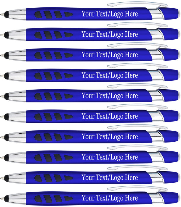 Personalized With your Custom Logo or Text Pens,for Promotion Marketing, Parties, and Events, 2 in 1 Capacitive Stylus & Ballpoint Pen compatible with most touchscreen Devices Pack of 300-Pearl White
