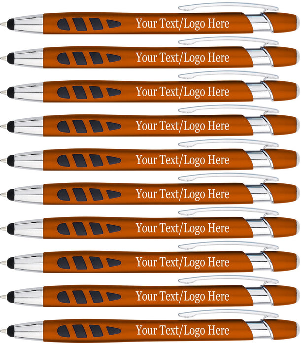 Personalized With your Custom Logo or Text Pens,for Promotion Marketing, Parties, and Events, 2 in 1 Capacitive Stylus & Ballpoint Pen compatible with most touchscreen Devices Pack of 300-Pearl White
