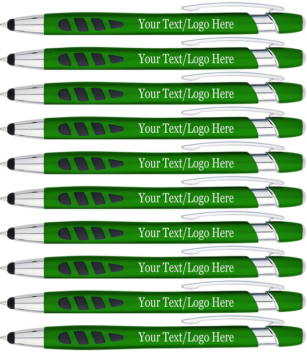 Personalized With your Custom Logo or Text Pens,for Promotion Marketing, Parties, and Events, 2 in 1 Capacitive Stylus & Ballpoint Pen compatible with most touchscreen Devices Pack of 300-Pearl White