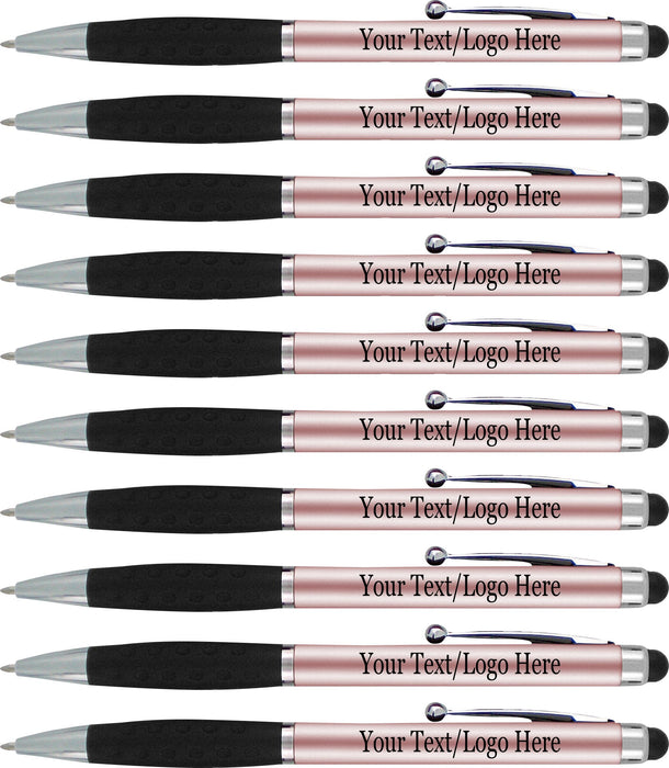 Personalized Pens With your Custom Logo or Text,for Businesses, Parties, and Events, 2 in 1 Ballpoint Pen & Capacitive Stylus Compatible with Touchscreen Devices, Choice of colors, 300 Pack