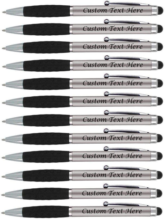 Personalized Pens With your Custom Logo or Text,for Businesses, Parties, and Events, 2 in 1 Ballpoint Pen & Capacitive Stylus Compatible with Touchscreen Devices, Choice of colors, 300 Pack