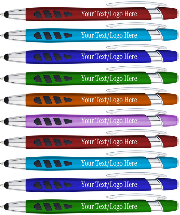 Personalized With your Custom Logo or Text Pens,for Promotion Marketing, Parties, and Events, 2 in 1 Capacitive Stylus & Ballpoint Pen compatible with most touchscreen Devices Pack of 300-Pearl White