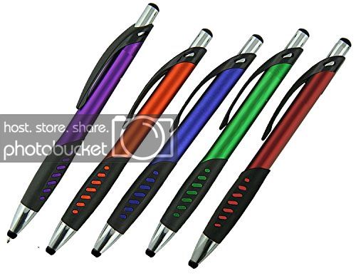 Stylus & Ballpoint Ink Pens-Metallic Barrel