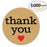 Thank You 1" Inch Roll Round adhesive Sticker Labels with Red Love Hearts, Natural Paper Kraft, 2000 Stickers …
