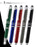 3-in-1 Multi-Function Metal Pen Stylus Capacitive Pen for Touchscreen Devices Tablets,iPads,iPhones,with LED Night Writer Dark Writing Flashlight,Ballpoint Pen (10 Pack,Red+Black+Blue+Green+Gunmetal)