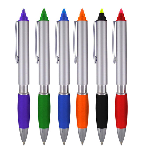 Ballpoint Pen with Highlighter With Chisel Tips, Comes in an array of bright colors, Pack of 12