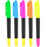Double sided Highlighter, Comes in an array of bright colors, 5 Pack