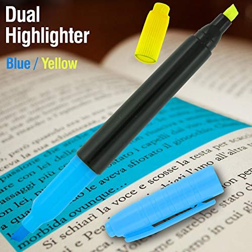 Double sided Highlighter, Comes in an array of bright colors, 5 Pack