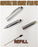 Stylus pen black"ink refills" for the SyPen 3 In 1 Multi-Function Capacitive Stylus Ball Point Metal Pen With LED Flashlight/Pen light (6-Pack)