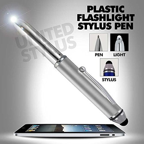 SyPen Stylus Pen for Touchscreen Devices, Tablets, iPads, iPhones, Multi-Function Capacitive Pen with LED Flashlight, Ballpoint Ink Pen, 3-in-1 Pen, Multi, 10PK