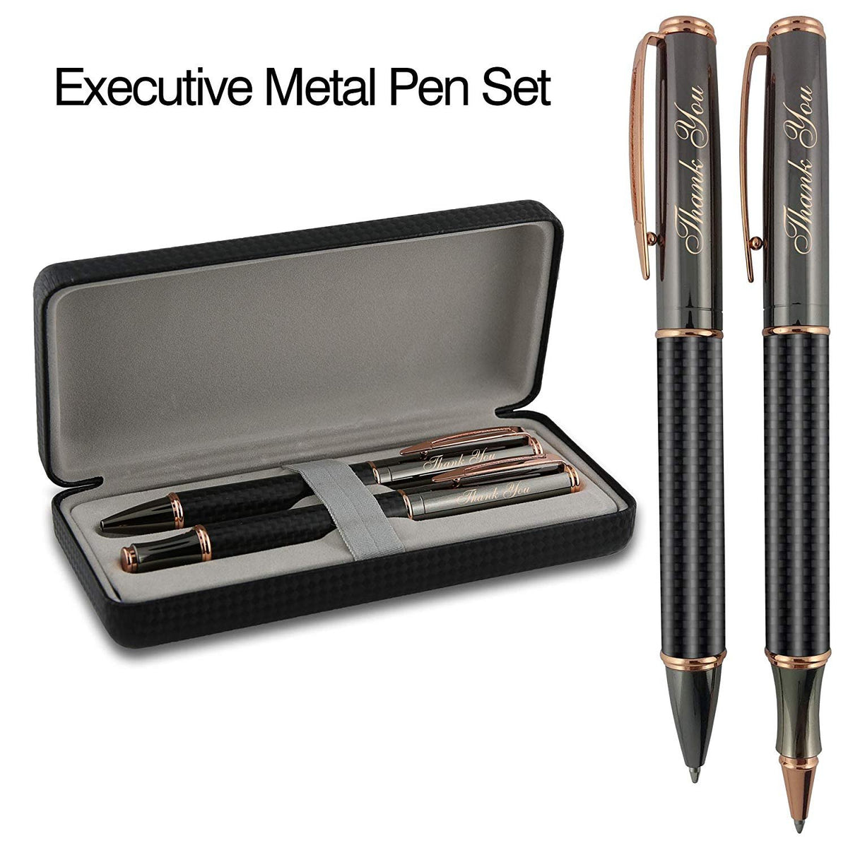 Personalised Two Tone Stratton Roller Ball & Fountain Pen Gift Set