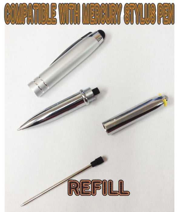 Stylus pen black"ink refills" for the SyPen 3 In 1 Multi-Function Capacitive Stylus Ball Point Metal Pen With LED Flashlight/Pen light (6-Pack)