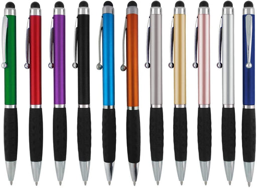 Stylus Pens -2 in1 Capactive Touch Screen with Ballpoint Writing Pen Sensitive Stylus Tip For Your iPad iPhone Samsung Galaxy & All Smart Devices -Metallic Barrel - Assorted Colors Comfy Grips,6 Pack