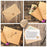 Thank You 1" Inch Roll Round Adhesive Sticker Labels with Red Love Hearts, Natural Paper Kraft, 1000 Stickers