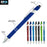 PERSONALIZED STYLUS PENS -85 PACK- CAPACTIVE STYLI PEN WITH BALLPOINT-SOFT RUBBERIZED PEN- SENSITIVE RUBBER TIP FOR YOUR PHONE- COMPATIBLE WITH MOST TOUCH SCREEN DEVICES-ENGRAVED WITH YOUR CUSTOM TEXT