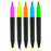 Double sided Highlighter, Comes in an array of bright colors, 5 Pack