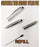 SyPen Tm Pen Refill for Mercury Stylus Flashlight Ballpoint Pen -Black Ink (Black-10Pack)