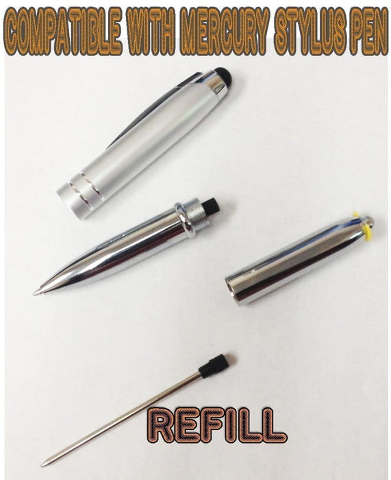 SyPen Stylus Pen for Touchscreen Devices, Tablets, iPads, iPhones, Multi-Function Capacitive Pen with LED Flashlight, Ballpoint Ink Pen, 3-in-1 Metal Pen, 6PK, Gunmetal