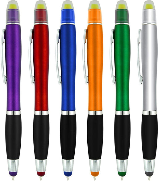 Bible Highlighter with Pen and Stylus Combo, Comes in an array of bright colors, Multi-Color, Pack of 12