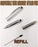 SyPen Tm Pen Refill for Mercury Stylus Flashlight Ballpoint Pen -Black Ink (Black-10Pack)