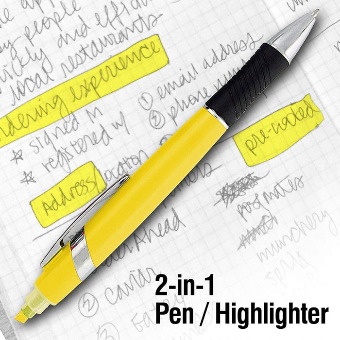 Highlighter with Ballpoint Pen Combo, Comes in an array of bright colors, 10 pack