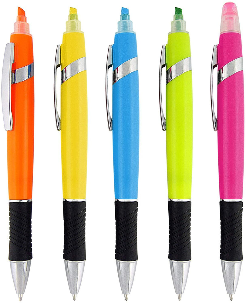 Highlighter with Ballpoint Pen Combo, Comes in an array of bright colors, 10 pack