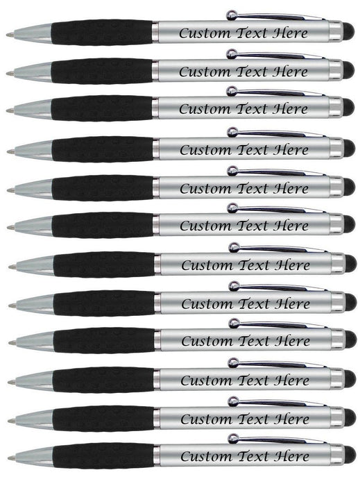 Personalized Pens With your Custom Logo or Text,for Businesses, Parties, and Events, 2 in 1 Ballpoint Pen & Capacitive Stylus Compatible with Touchscreen Devices, Choice of colors, 300 Pack
