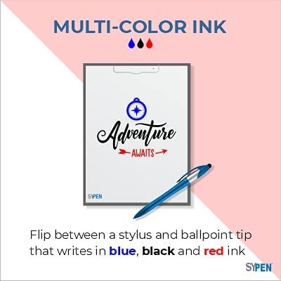 Personalized With Custom Logo or Text Pens-Pack of 400- for Marketing, Parties, and Events, Each Pen is a 3 Color Ink Ballpoint Pen (Black, Blue, Red) + Stylus for Touchscreen Devices, Red Pens