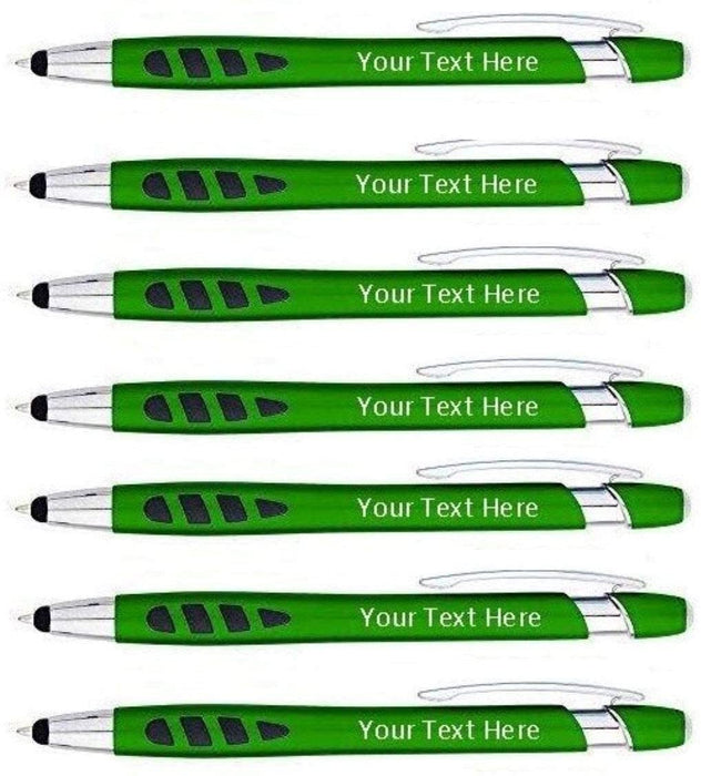 Personalized With your Custom Logo or Text Pens-150 Pack Bulk-for Businesses, Parties, and Events, 2 in 1 Capacitive Stylus & Ballpoint Pen compatible with most touchscreen Devices, L'Blue