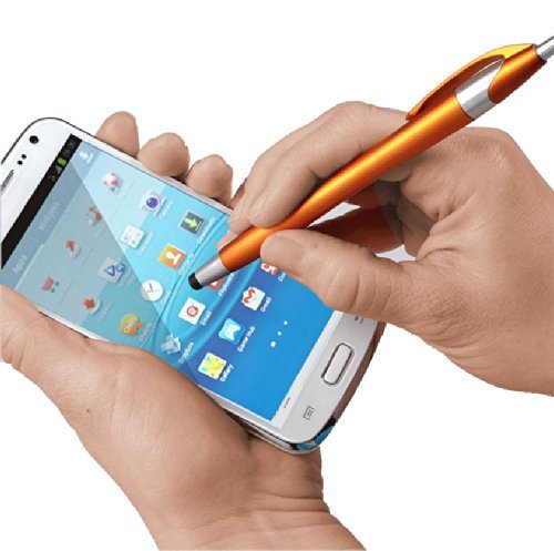 Stylus with Ball Point Pen Compatible with Motorola Xoom, Xyboard, Droid, Samsung Galaxy S IV / S4, Galaxy S III/S3 Compatible with Most Devices,(5 Pack) Blue