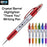 Thank You Greeting Gift Highlighter Pens- 2 in 1 Highlighter+ Ballpoint Pen barrel with crystals-, Multicolor 12 Pack