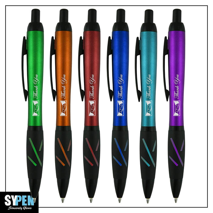 Thank You Gift Pen for Your Boss Coworker Wife Husband Dad Mom Doctor, 2 in1 Ballpoint Pen+LED Light up Flashlight, Multicolor 6 Pack