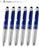 SyPen Stylus Pen for Touchscreen Devices, Tablets, iPads, iPhones, Multi-Function Capacitive Pen with LED Flashlight, Ballpoint Ink Pen, 3-in-1 Metal Pen, 6PK, Gunmetal