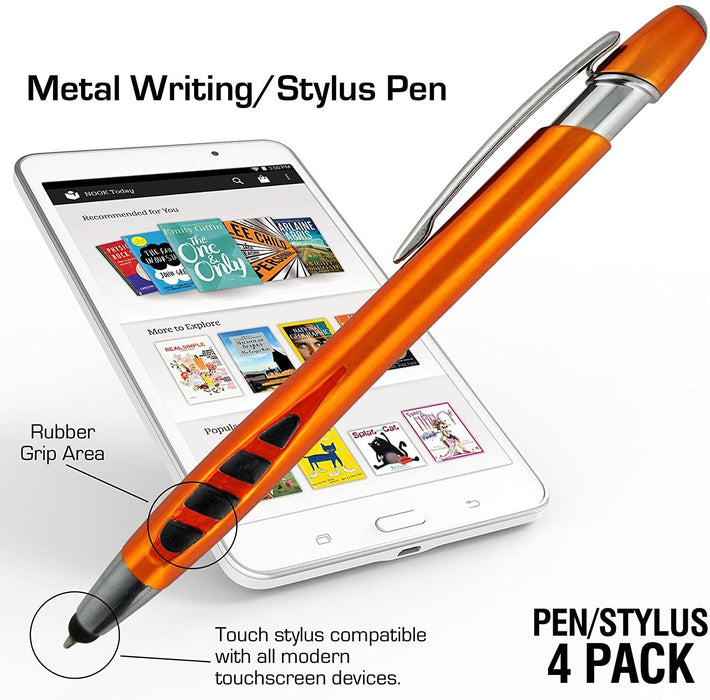 Stylus Pens - 2 in 1 Touch Screen & Writing Pen, Sensitive Stylus Tip - For Your iPad, iPhone, Samsung Galaxy & More - Assorted Colors, 14 Pack