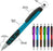 Stylus Pens -2 in1 Capactive Touch Screen with Ballpoint Writing Pen Sensitive Stylus Tip For Your iPad iPhone Samsung Galaxy & All Smart Devices -Metallic Barrel - Assorted Colors Comfy Grips,6 Pack