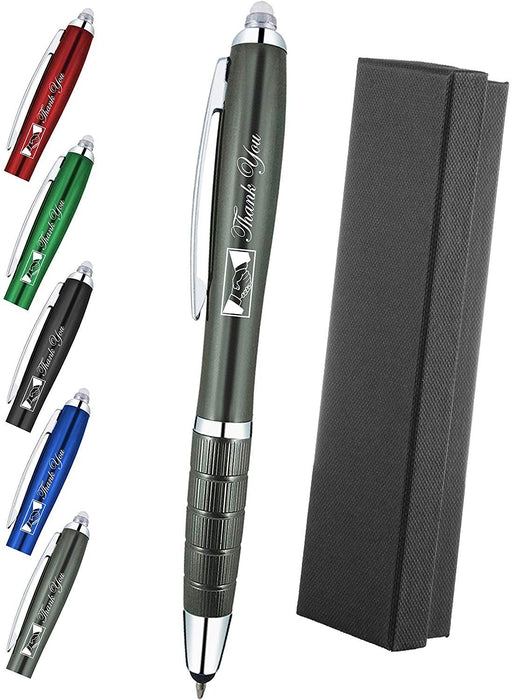 SyPen Thank You Light Up Pen With Stylus – 6 Pack, Gift For Boss, Coworker, Dad, Mom