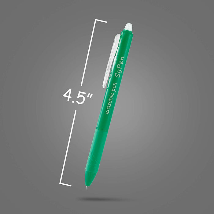 Erasable Gel Pens, Fine Point, Retractable Clicker Pens, Assorted Colors- 7 Pack